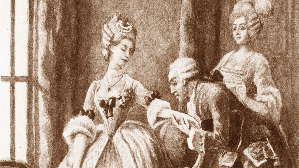 Казанова целует руку аристократке