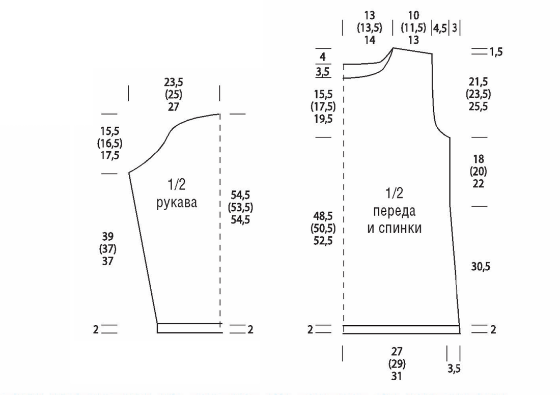 Выкройка для вязания