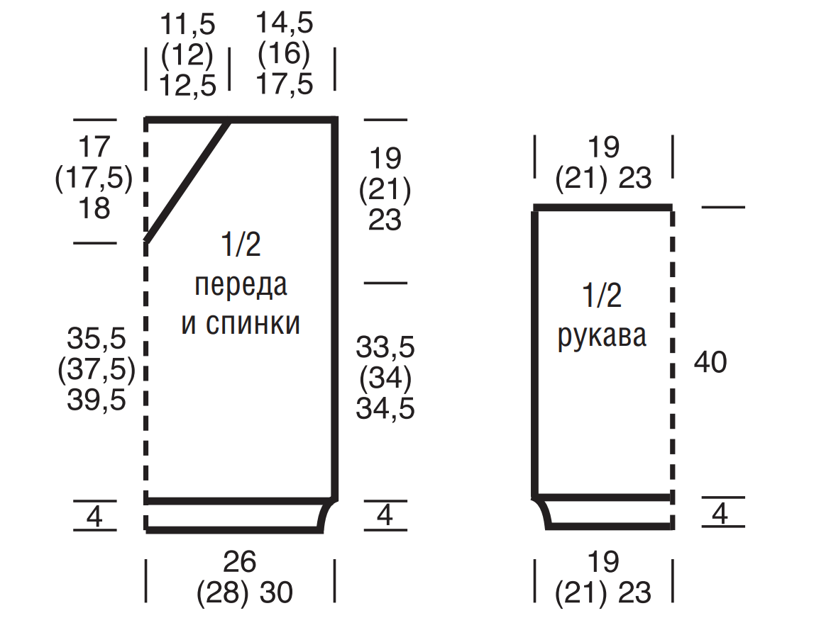 Выкройка для вязания