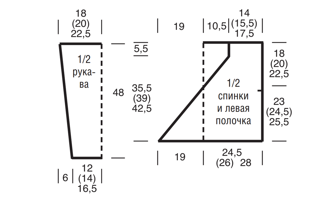 Выкройка для вязания