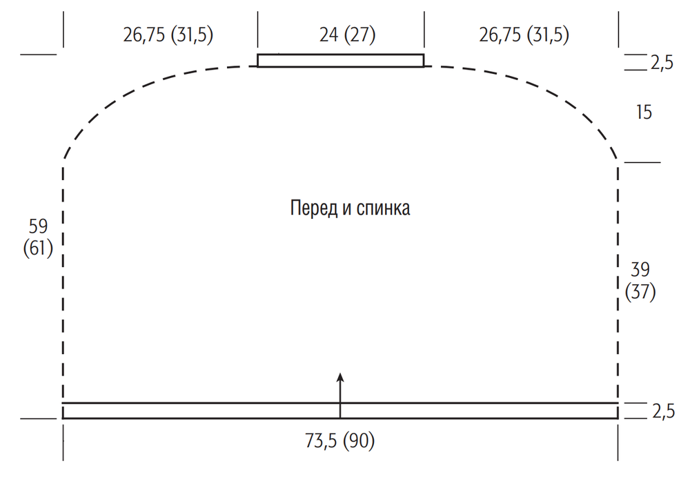 Выкройка для вязания