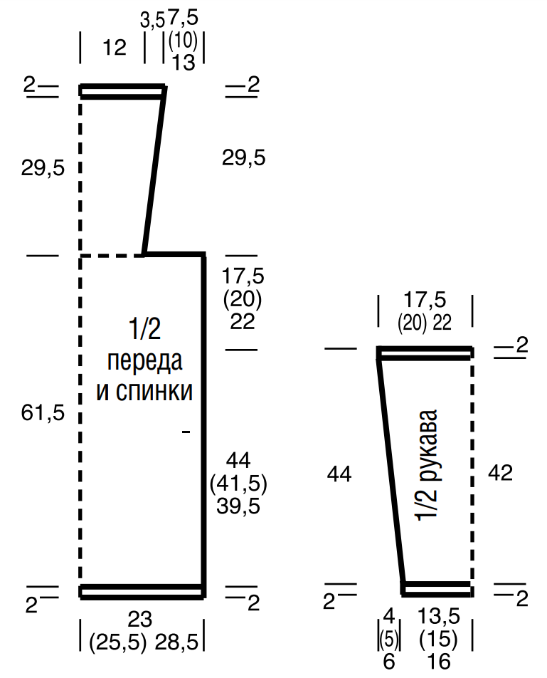 Выкройка для вязания