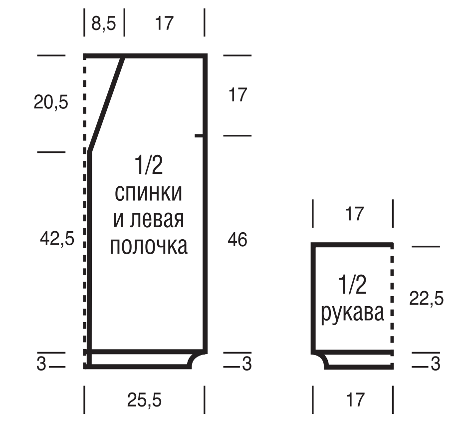 Выкройка для вязания