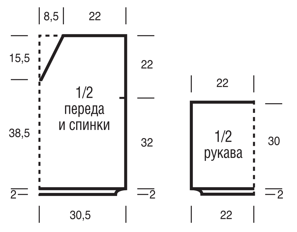 Выкройка для вязания