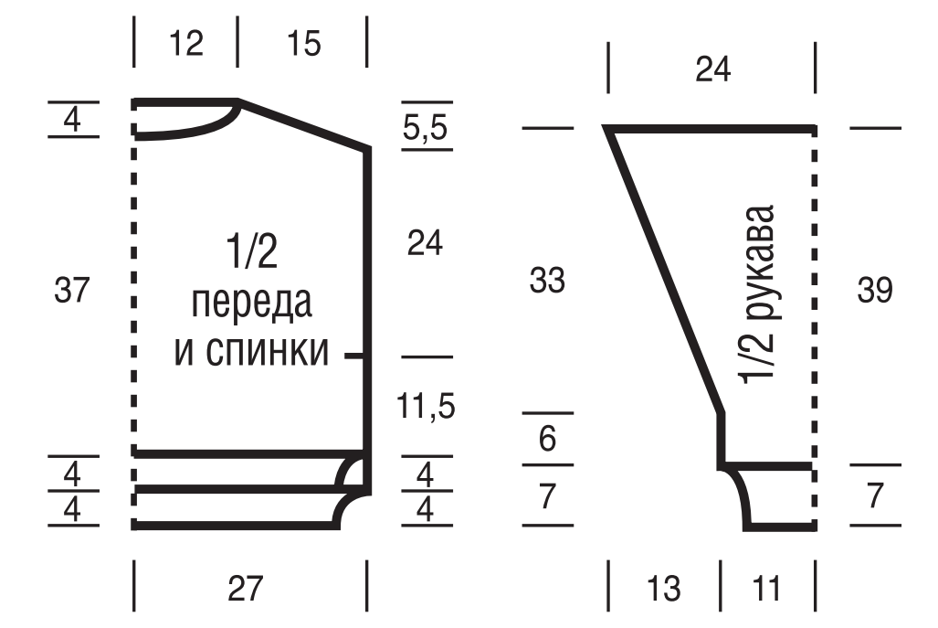 Выкройка для вязания