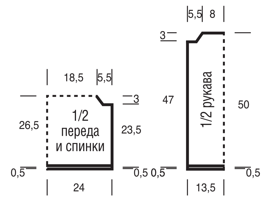 Выкройка для вязания