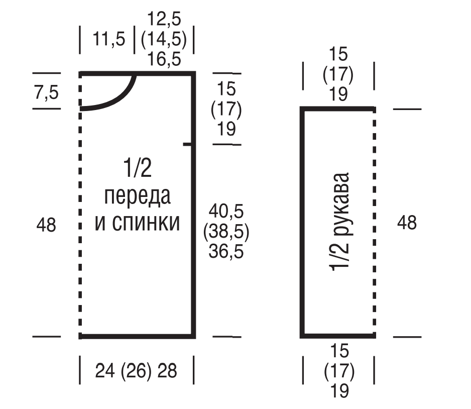 Выкройка для вязания