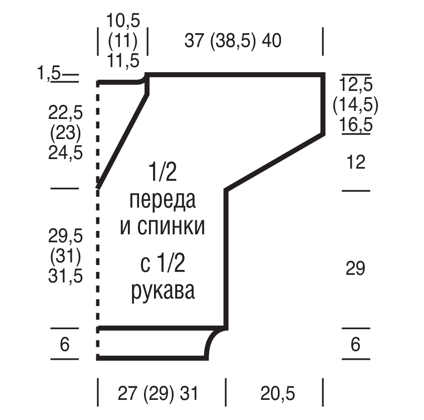 Выкройка для вязания