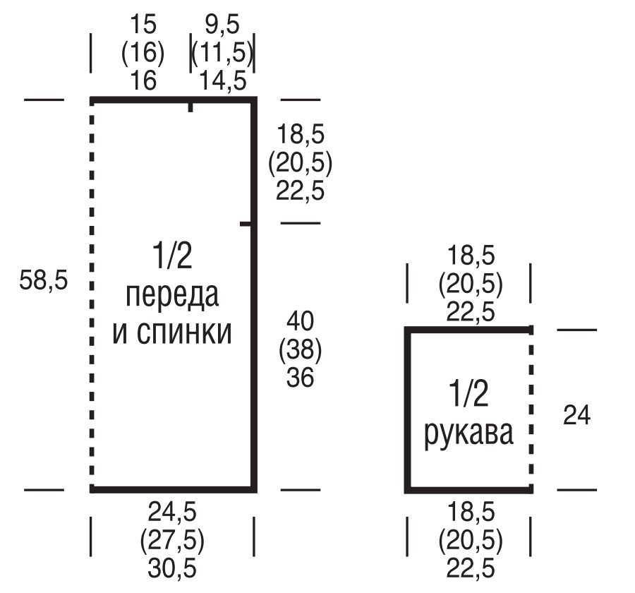 Выкройка для вязания