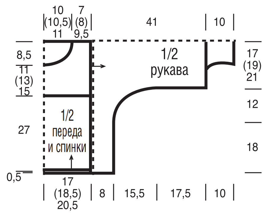 Выкройка для вязания