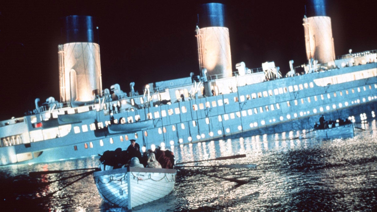 Кадр из фильма "Титаник", 1997г.
