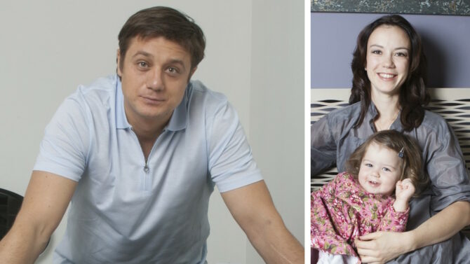Алексей Макаров и Виктория Богатырева с дочкой