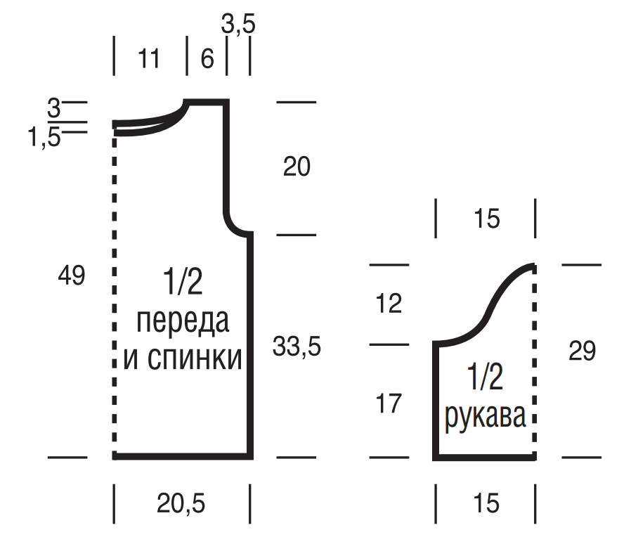 Выкройка для вязания