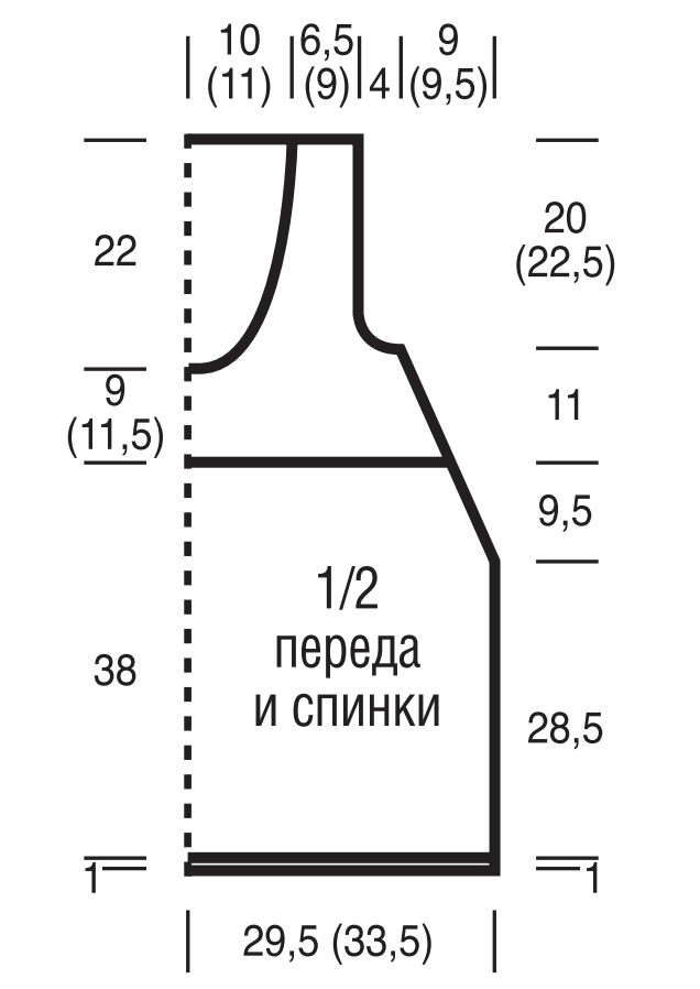 Выкройка для вязания