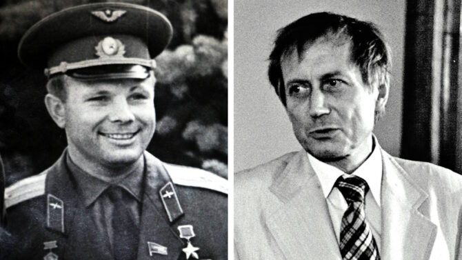 Юрий Гагарин и Евгений Евтушенко