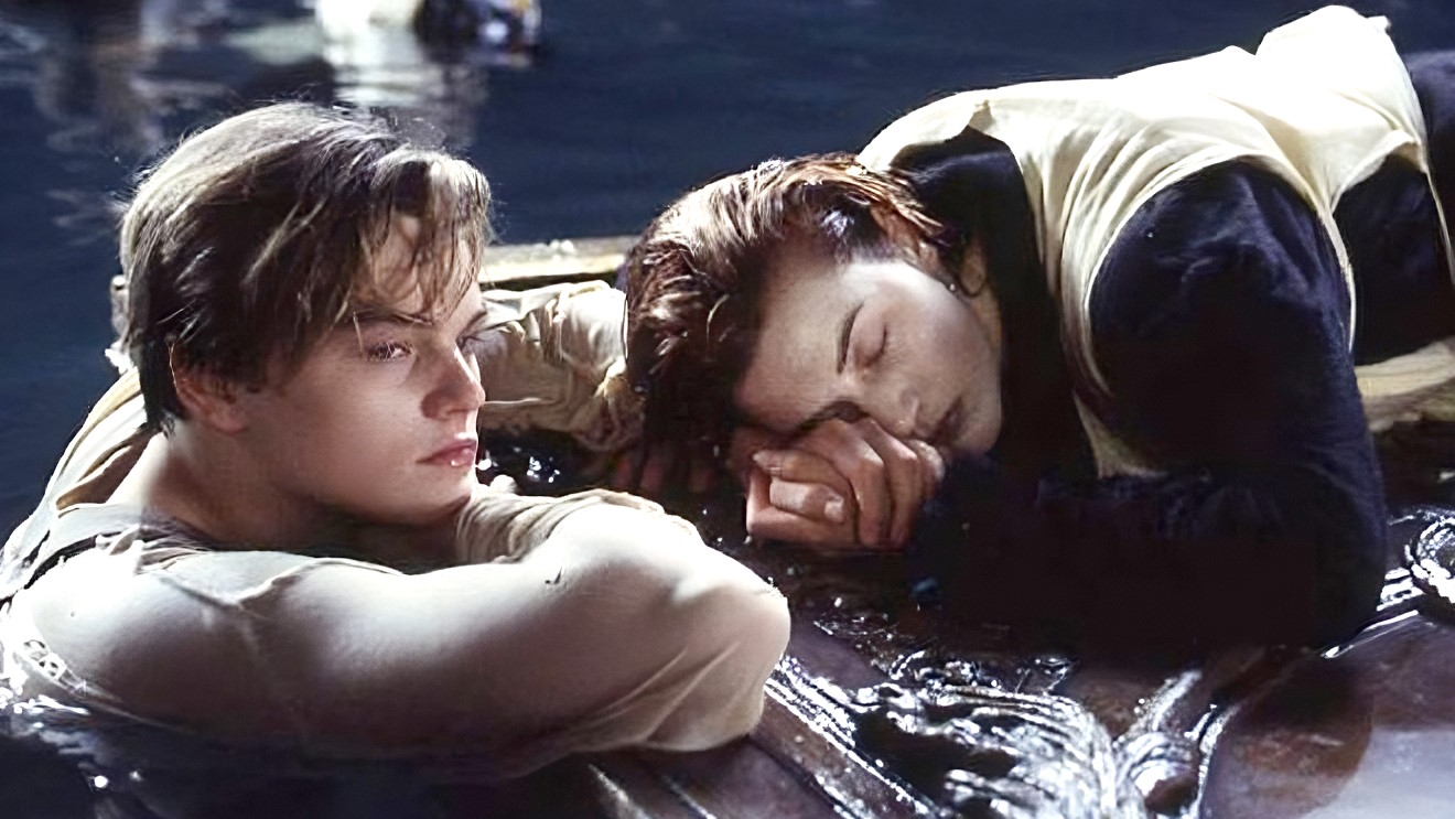 Кадр из фильма «Титаник», 1997г.
