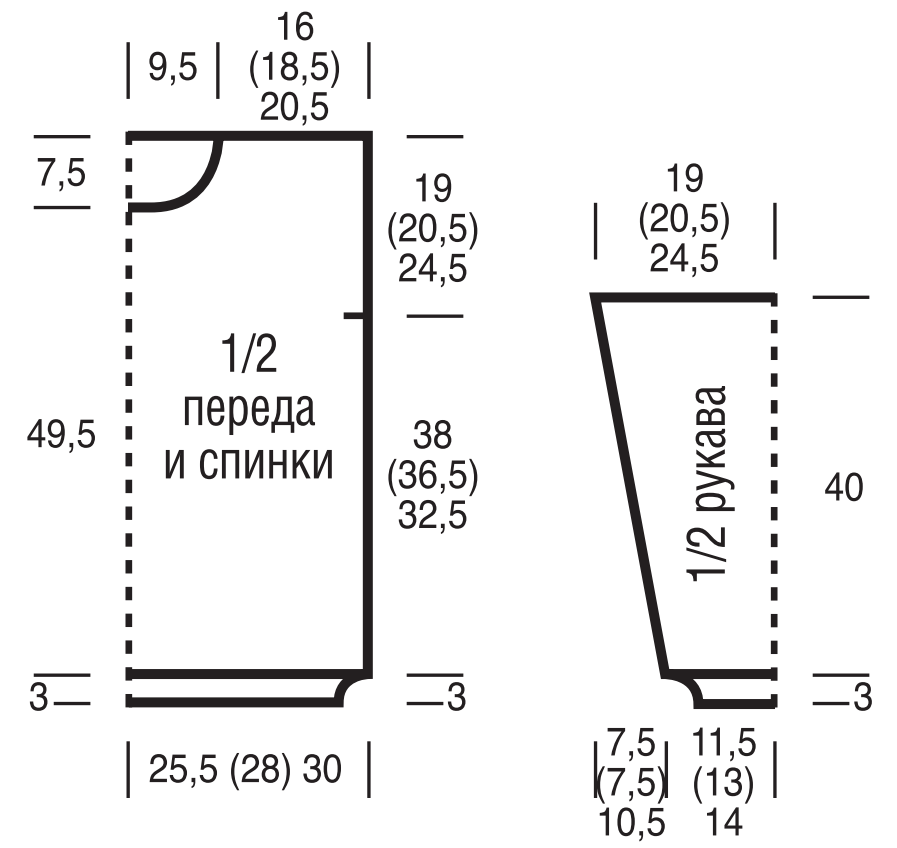 Выкройка для вязания