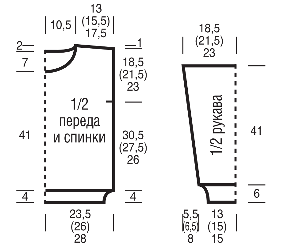 Выкройка для вязания