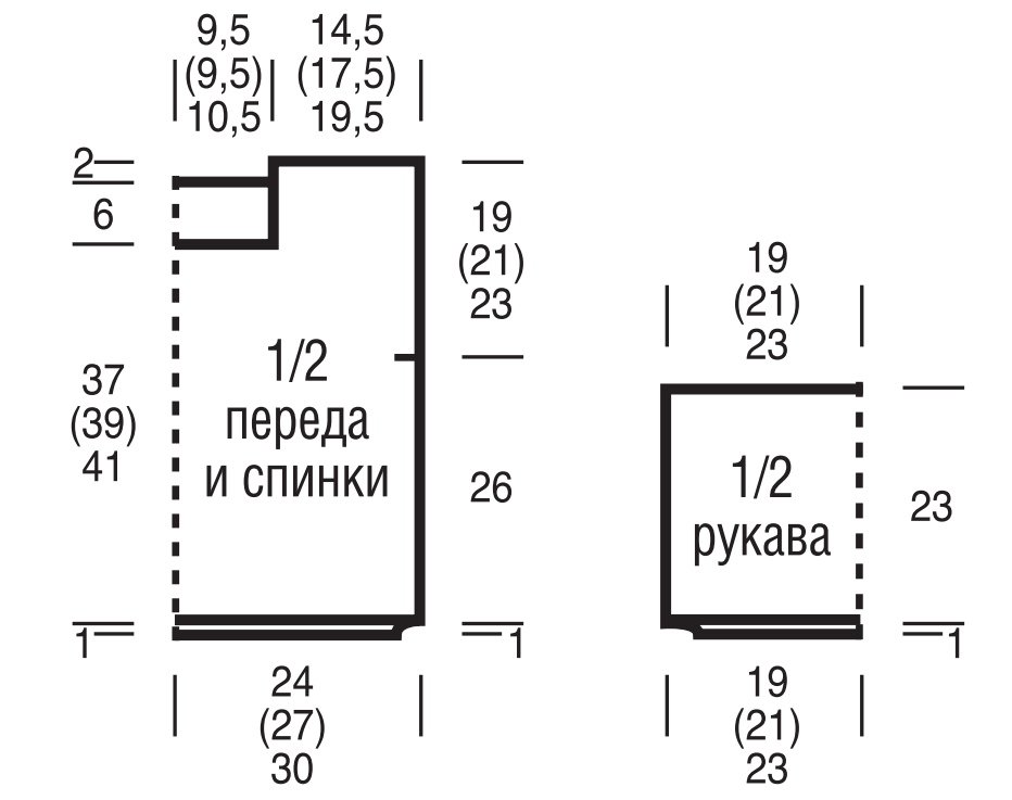 Выкройка для вязания