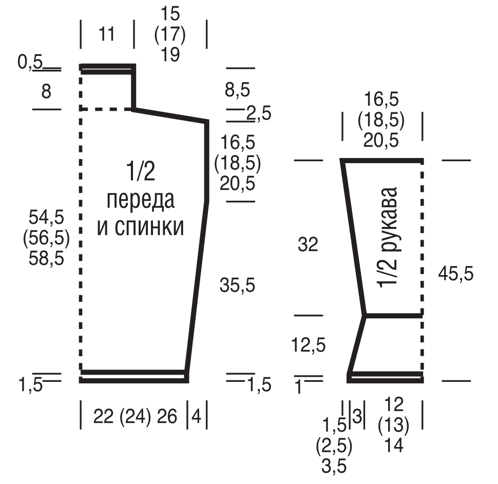 Выкройка для вязания